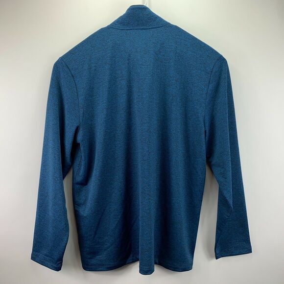 Calvin Klein Mens 1/4-Zip Polyester Blend Pullover Sweater Blue 2XL - Picture 2 of 4